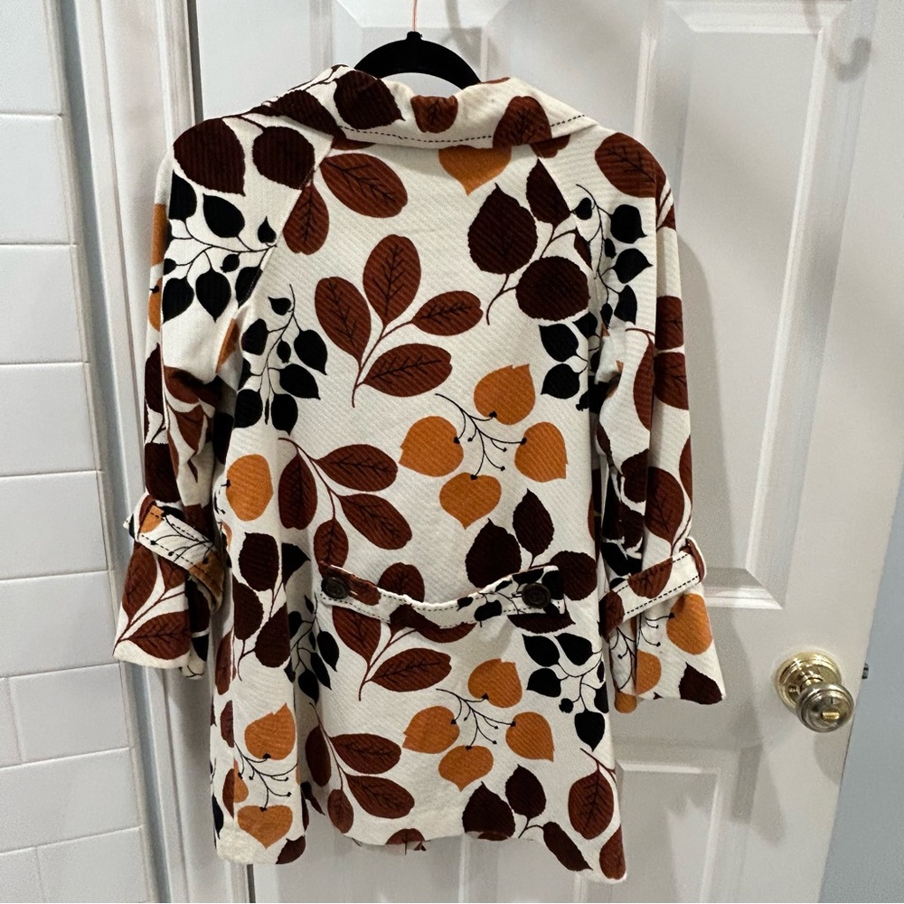 Anthropologie Elevenses changing colors fall leaf swing coat jacket 6 brown gold - Picture 10 of 16